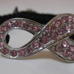Breast Cancer Awareness Pink Crystal Pave Bead..