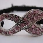 Breast Cancer Awareness Pink Crystal Pave Bead..