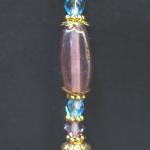 Aqua And Lilac Crystal Earrings