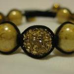 Champagne Crystal Pave Bead And Gold Haematite And..