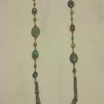 Antique Brass, Turquoise And Jasper Multi Chain..
