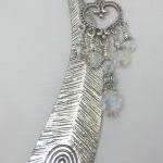 Large Peacock Feather Effect Book Mark With..