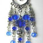 Ocean Blue Crystal Chandelier Earrings
