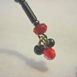 Haematite, Red Crystal And Grey Pearl Silver..